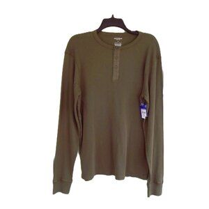 NWT Arizona Jeans Young Men's Thermal Ribbed Cotton Pullover Crewneck S